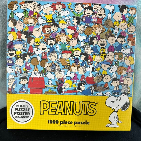 Peanuts - Cast of Characters - 1000 Piece Puzzle with Poster - Picture 1 of 2